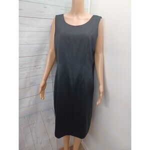 Kasper Black Formal Dress Sz 14 Sleeveless Lined Zip Back